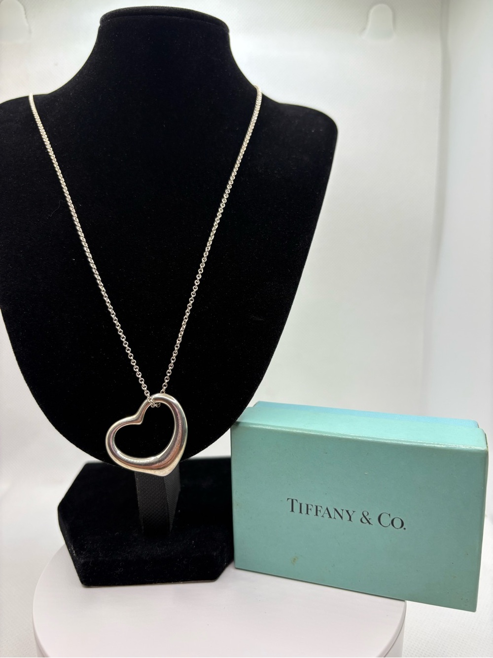 Tiffany & Co. Elsa Peretti Open Heart Pendant Necklace - Sterling Silver